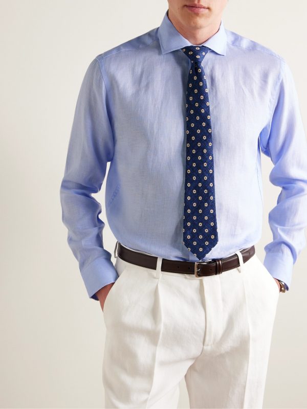 Bridford Cutaway-Collar Linen Shirt - FR Bridford Cutaway-Collar Linen Shirt - FR