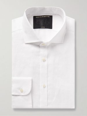 Bridford Cutaway-Collar Linen Shirt Bridford Cutaway-Collar Linen Shirt