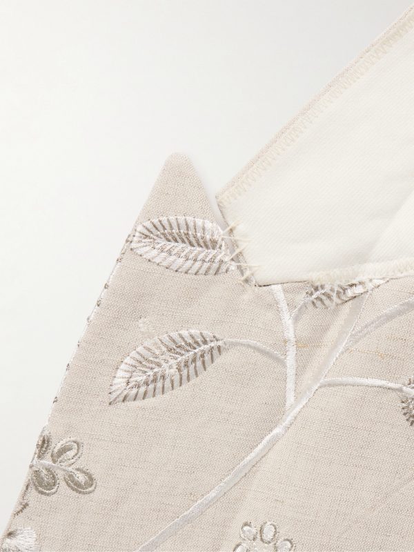 Newport Embroidered Linen and Cotton-Blend Tuxedo Jacket - E1 Newport Embroidered Linen and Cotton-Blend Tuxedo Jacket - E1