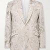 Newport Embroidered Linen and Cotton-Blend Tuxedo Jacket Newport Embroidered Linen and Cotton-Blend Tuxedo Jacket