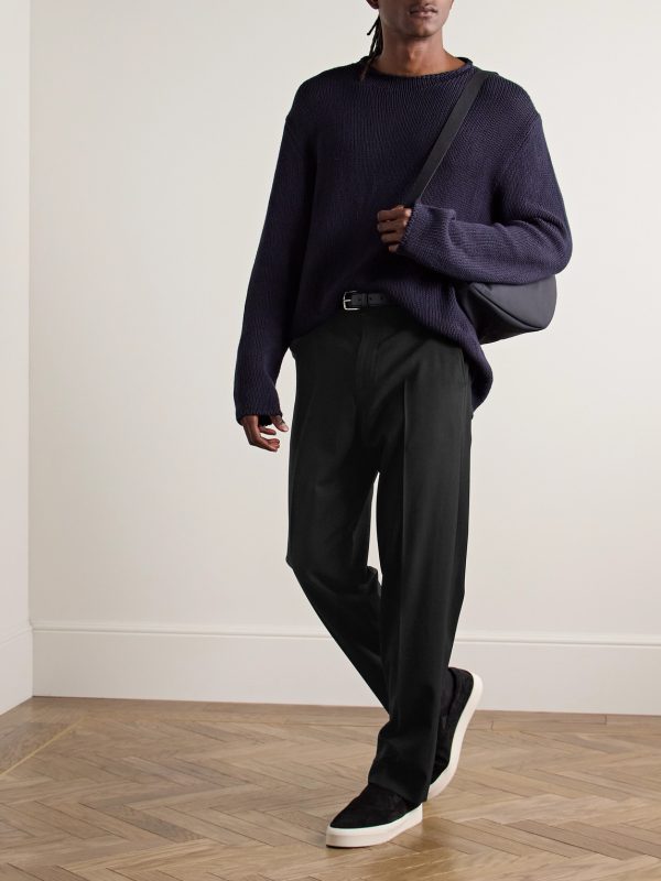Elijah Straight-Leg Wool-Twill Trousers - OU Elijah Straight-Leg Wool-Twill Trousers - OU