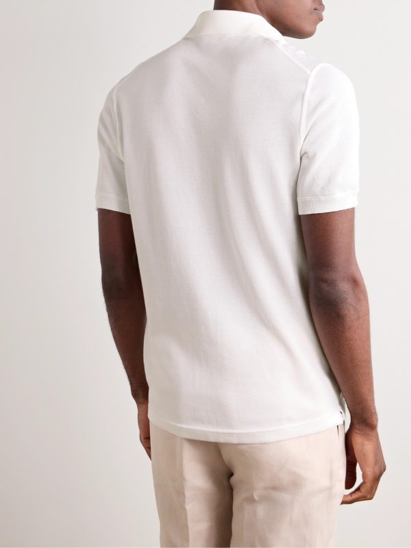 Slim-Fit Cotton-Piqué Polo Shirt - BK Slim-Fit Cotton-Piqué Polo Shirt - BK
