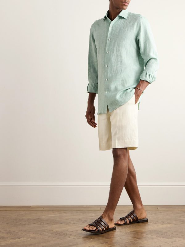 Straight-Leg Oasi Linen Shorts - OU