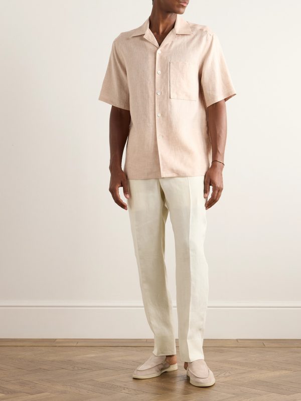 Tapered Oasi Linen Trousers - OU Tapered Oasi Linen Trousers - OU
