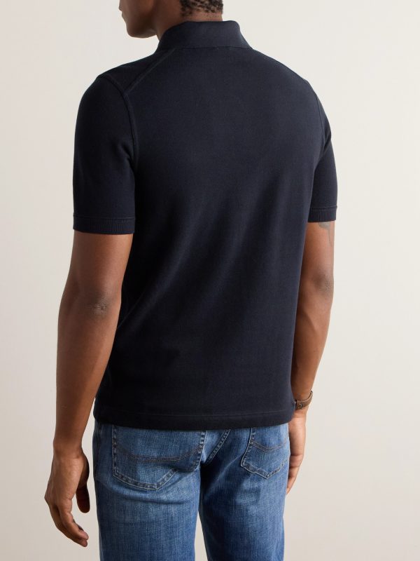 Slim-Fit Cotton-Piqué Polo Shirt - BK Slim-Fit Cotton-Piqué Polo Shirt - BK