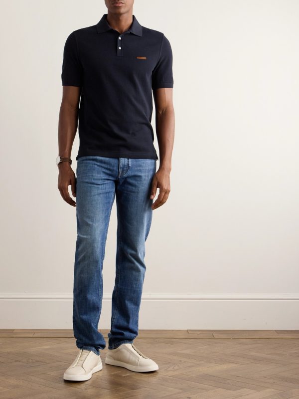 Slim-Fit Cotton-Piqué Polo Shirt - OU Slim-Fit Cotton-Piqué Polo Shirt - OU