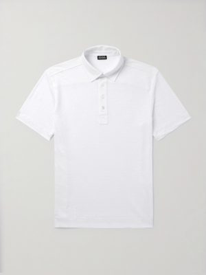 Slim-Fit Linen Polo Shirt Slim-Fit Linen Polo Shirt