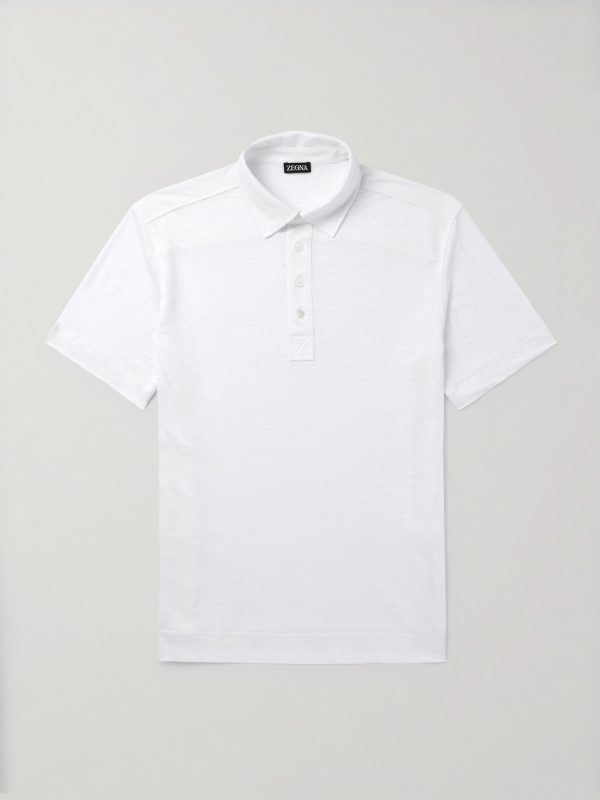 Slim-Fit Linen Polo Shirt Slim-Fit Linen Polo Shirt