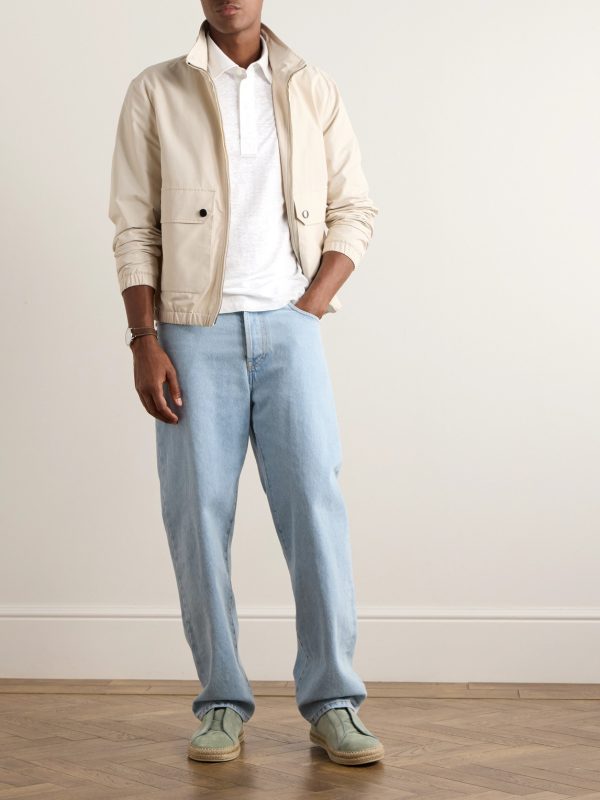 Slim-Fit Linen Polo Shirt - OU Slim-Fit Linen Polo Shirt - OU