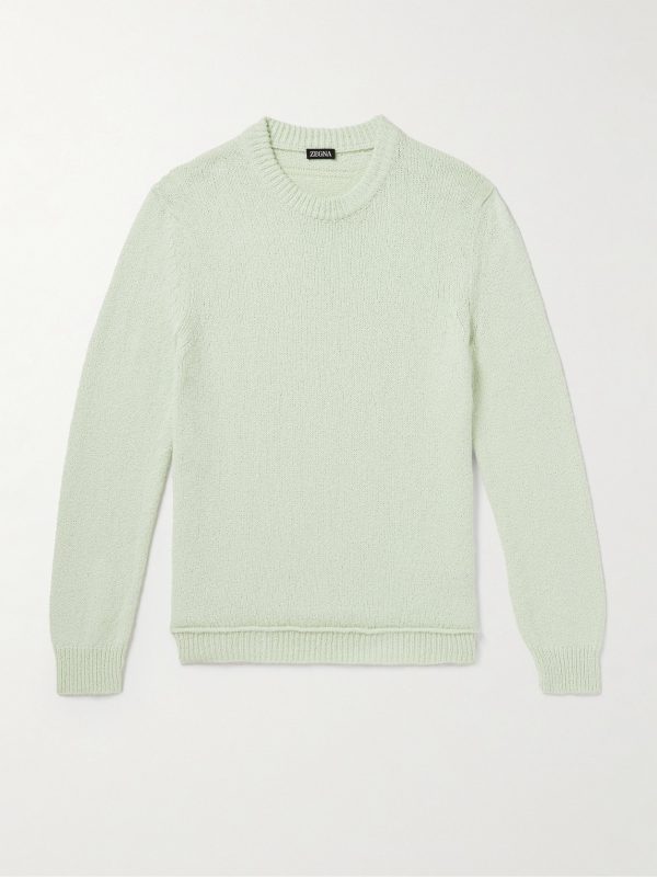 Organic Cotton and Silk-Blend Sweater Organic Cotton and Silk-Blend Sweater