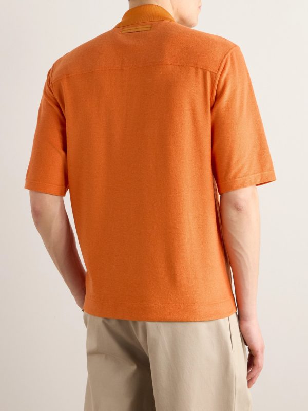 Cotton and Silk-Blend Terry Shirt - BK Cotton and Silk-Blend Terry Shirt - BK