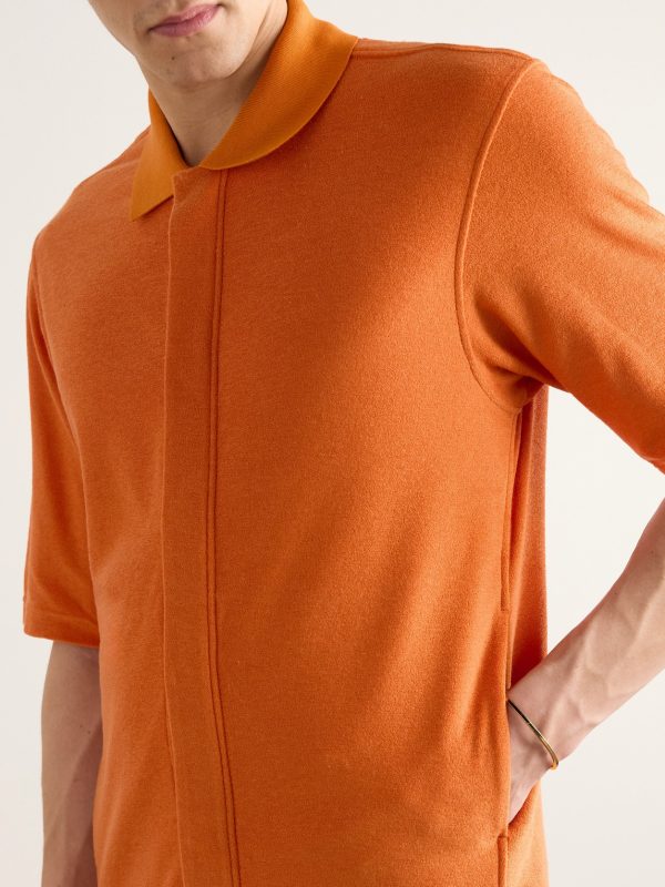 Cotton and Silk-Blend Terry Shirt - E1 Cotton and Silk-Blend Terry Shirt - E1