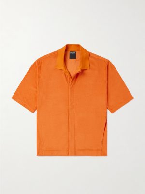 Cotton and Silk-Blend Terry Shirt Cotton and Silk-Blend Terry Shirt