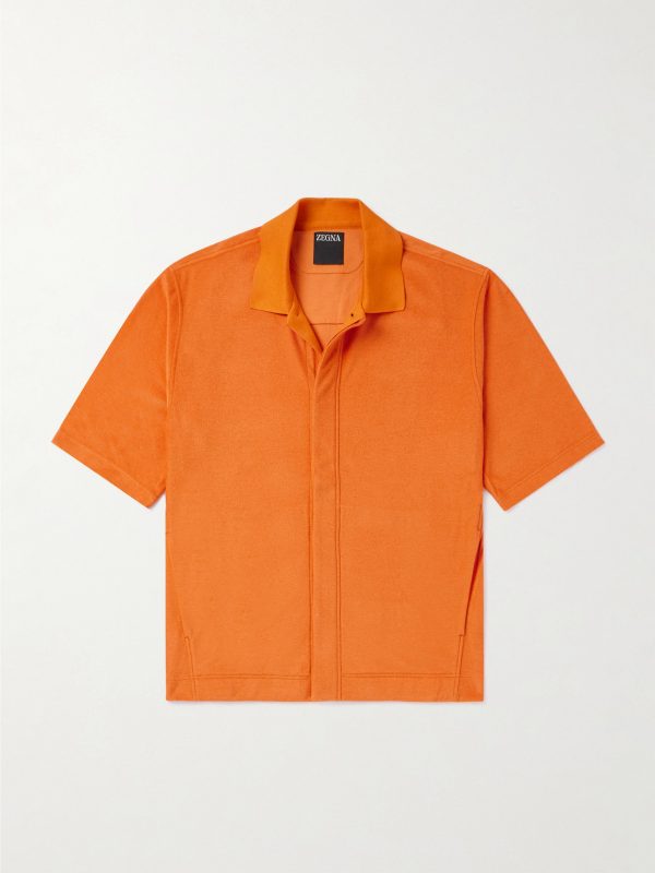 Cotton and Silk-Blend Terry Shirt Cotton and Silk-Blend Terry Shirt