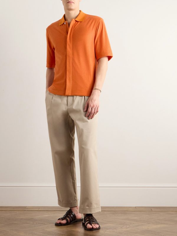 Cotton and Silk-Blend Terry Shirt - OU Cotton and Silk-Blend Terry Shirt - OU