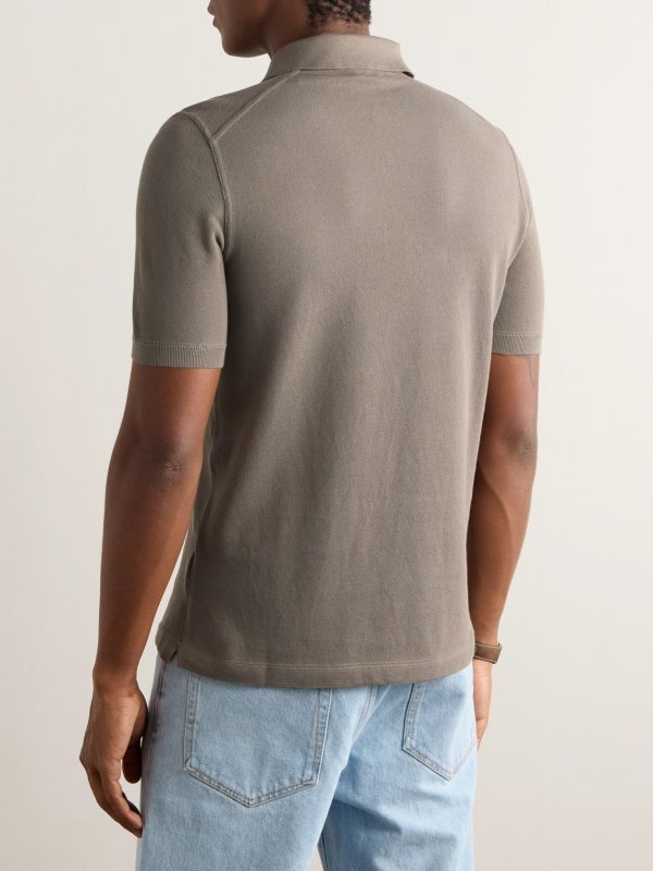 Slim-Fit Cotton-Piqué Polo Shirt - BK Slim-Fit Cotton-Piqué Polo Shirt - BK