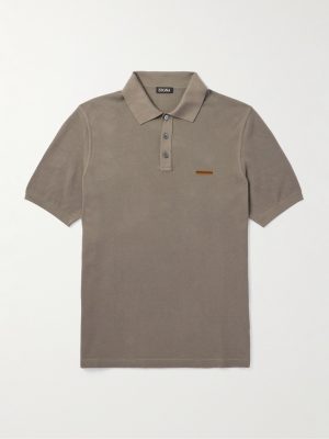 Slim-Fit Cotton-Piqué Polo Shirt Slim-Fit Cotton-Piqué Polo Shirt