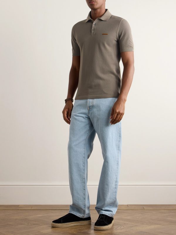 Slim-Fit Cotton-Piqué Polo Shirt - OU Slim-Fit Cotton-Piqué Polo Shirt - OU