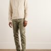 Leather-Trimmed Oasi Linen Jacket - OU Leather-Trimmed Oasi Linen Jacket - OU