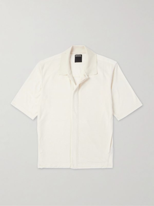 Cotton and Silk-Blend Terry Shirt Cotton and Silk-Blend Terry Shirt