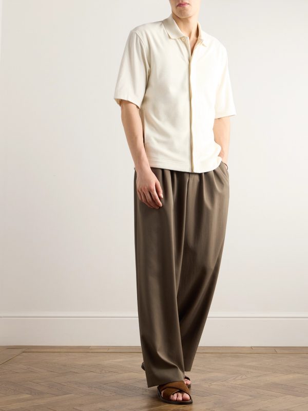 Cotton and Silk-Blend Terry Shirt - OU Cotton and Silk-Blend Terry Shirt - OU