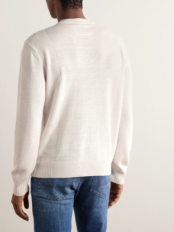 Linen and Silk-Blend Sweater - BK Linen and Silk-Blend Sweater - BK