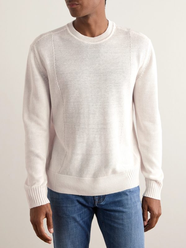 Linen and Silk-Blend Sweater - FR Linen and Silk-Blend Sweater - FR