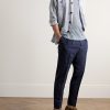 Linen and Cotton-Blend Jersey T-Shirt - OU Linen and Cotton-Blend Jersey T-Shirt - OU