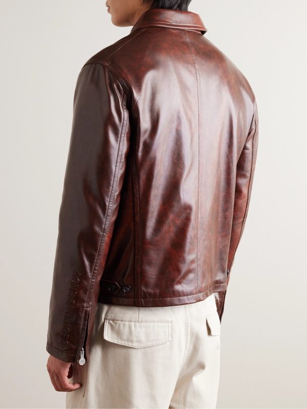 Leather Blouson Jacket - BK Leather Blouson Jacket - BK