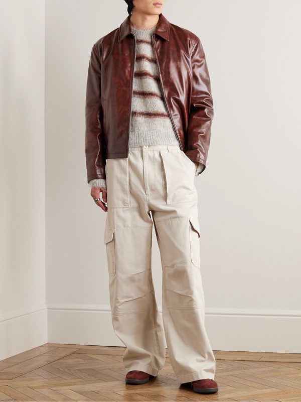Leather Blouson Jacket - OU Leather Blouson Jacket - OU