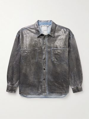 Santo Lunar Coated-Denim Shirt Santo Lunar Coated-Denim Shirt