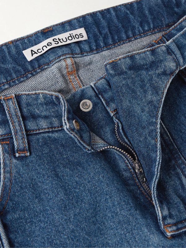 Straight-Leg Panelled Embroidered Padded Jeans - E1 Straight-Leg Panelled Embroidered Padded Jeans - E1