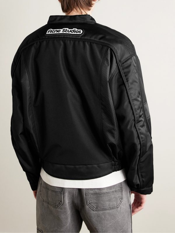 Panelled Padded Drill and Canvas Jacket - BK
