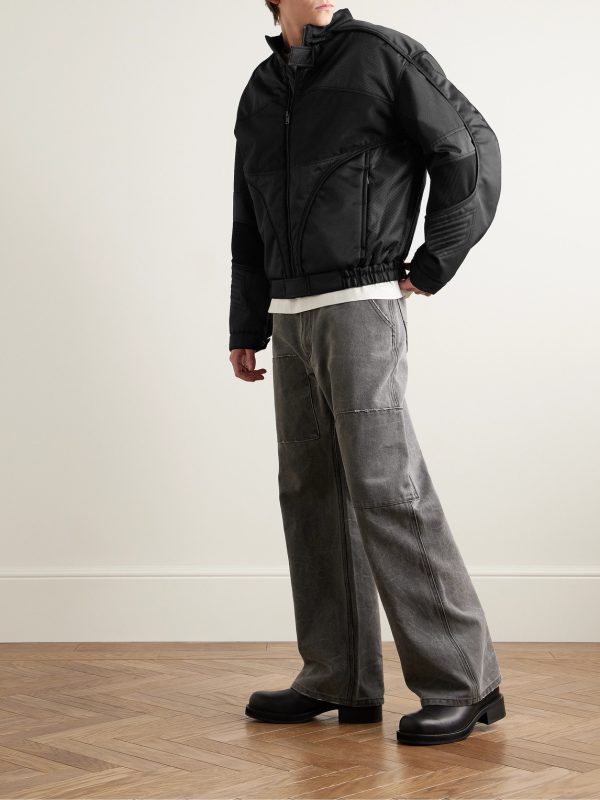 Panelled Padded Drill and Canvas Jacket - OU