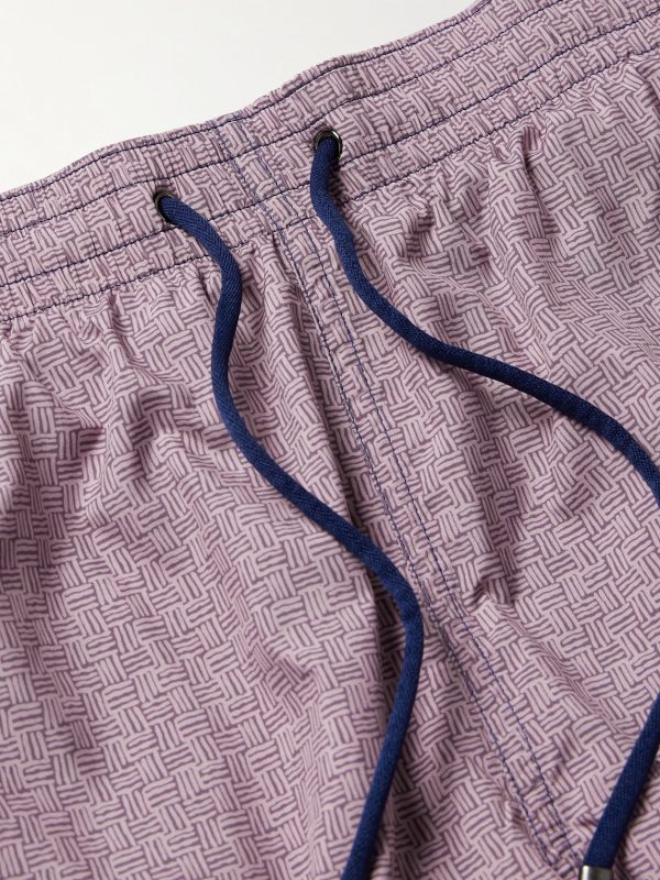 Straight-Leg Mid-Length Printed Shell Swim Shorts - CU Straight-Leg Mid-Length Printed Shell Swim Shorts - CU