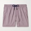 Straight-Leg Mid-Length Printed Shell Swim Shorts Straight-Leg Mid-Length Printed Shell Swim Shorts