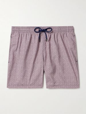 Straight-Leg Mid-Length Printed Shell Swim Shorts Straight-Leg Mid-Length Printed Shell Swim Shorts