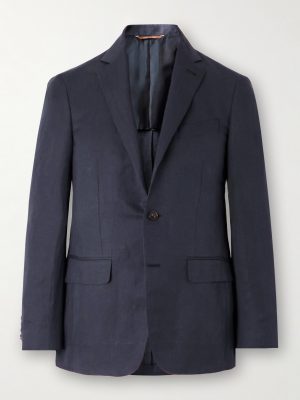 Slim-Fit Linen and Silk-Blend Blazer Slim-Fit Linen and Silk-Blend Blazer