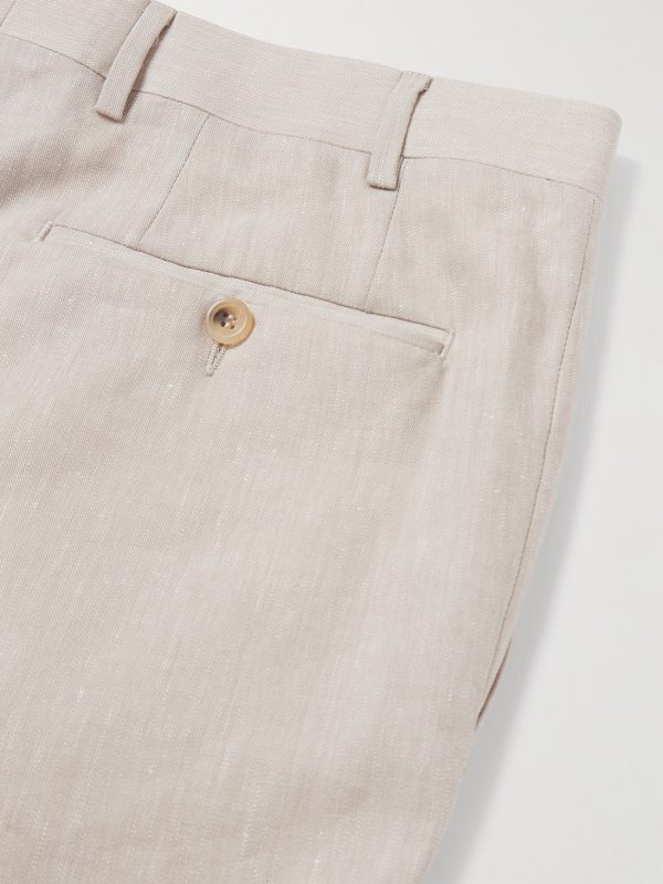 Kei Slim-Fit Linen and Wool-Blend Suit Trousers - CU