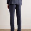 Slim-Fit Straight-Leg Linen and Silk-Blend Suit Trousers - BK Slim-Fit Straight-Leg Linen and Silk-Blend Suit Trousers - BK