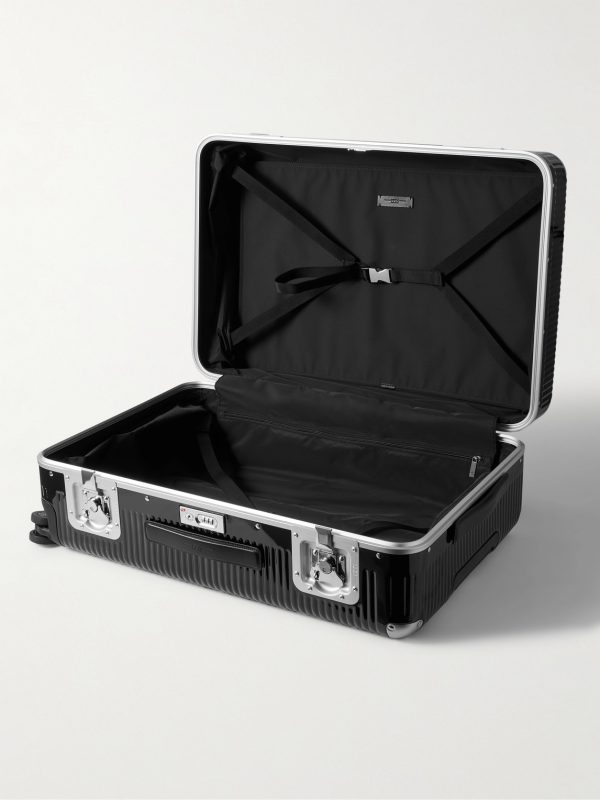 Bank Spinner 76cm Leather-Trimmed Polycarbonate and Aluminium Suitcase - E1