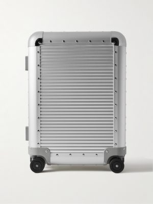 Bank Spinner 55cm Rubber-Trimmed Aluminium Suitcase