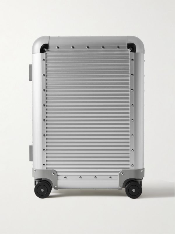 Bank Spinner 55cm Rubber-Trimmed Aluminium Suitcase