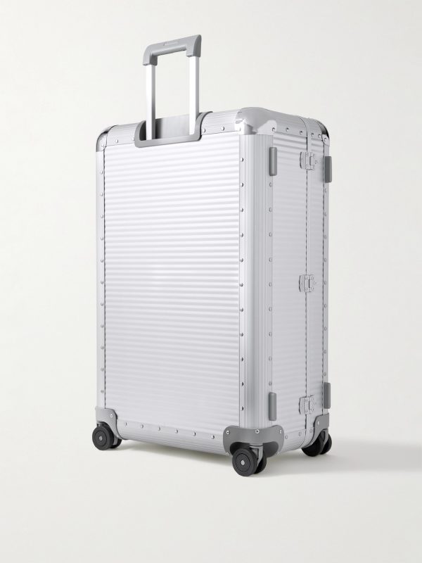 Bank Spinner 76cm Rubber-Trimmed Aluminium Suitcase - BK Bank Spinner 76cm Rubber-Trimmed Aluminium Suitcase - BK