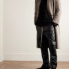 Slim-Fit Straight-Leg Full-Grain Leather Drawstring Trousers - OU Slim-Fit Straight-Leg Full-Grain Leather Drawstring Trousers - OU