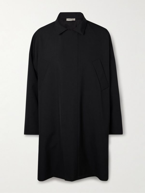 Wool-Crepe Trench Coat