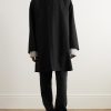 Wool-Crepe Trench Coat - OU