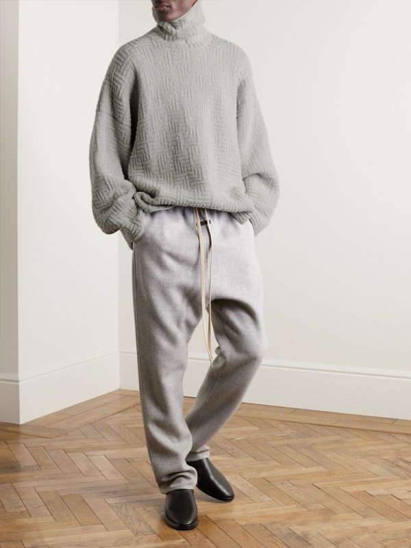 Oversized Jacquard-Knit Virgin Wool-Blend Rollneck Sweater - OU