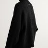 Oversized Jacquard-Knit Virgin Wool-Blend Rollneck Sweater - BK Oversized Jacquard-Knit Virgin Wool-Blend Rollneck Sweater - BK