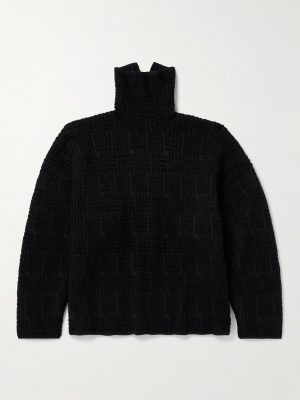 Oversized Jacquard-Knit Virgin Wool-Blend Rollneck Sweater Oversized Jacquard-Knit Virgin Wool-Blend Rollneck Sweater